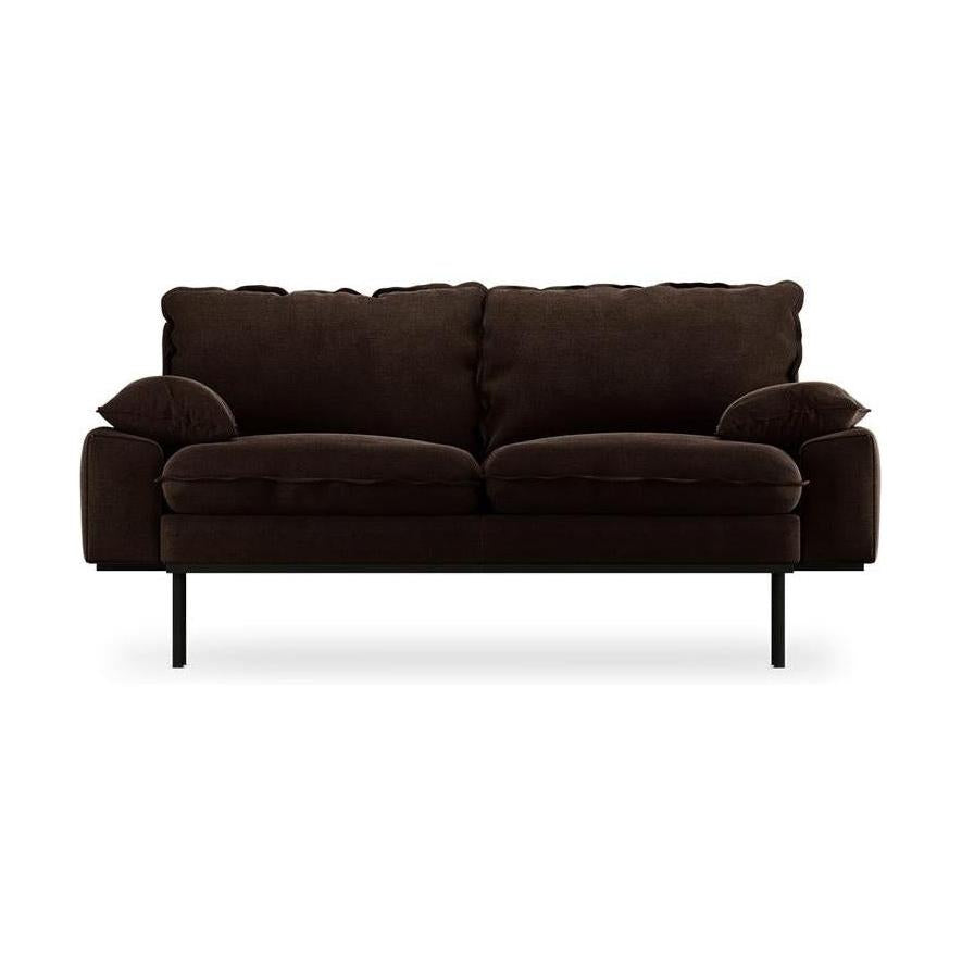 HKliving Retro 2-zitsbank Royal Velvet Espresso