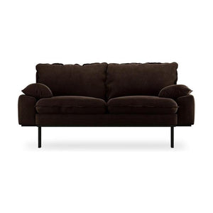 HKliving Retro 2-zitsbank Royal Velvet Espresso