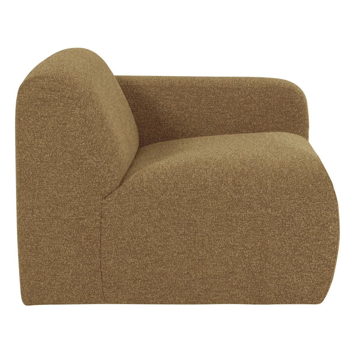 WOOOD Mojo Base 1-zits bank arm rechts bouclé Geel/Bruin