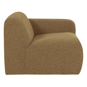 WOOOD Mojo Base 1-zits bank arm rechts bouclé Geel/Bruin