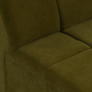 HKliving Wave bank middle small Royal Velvet Olive