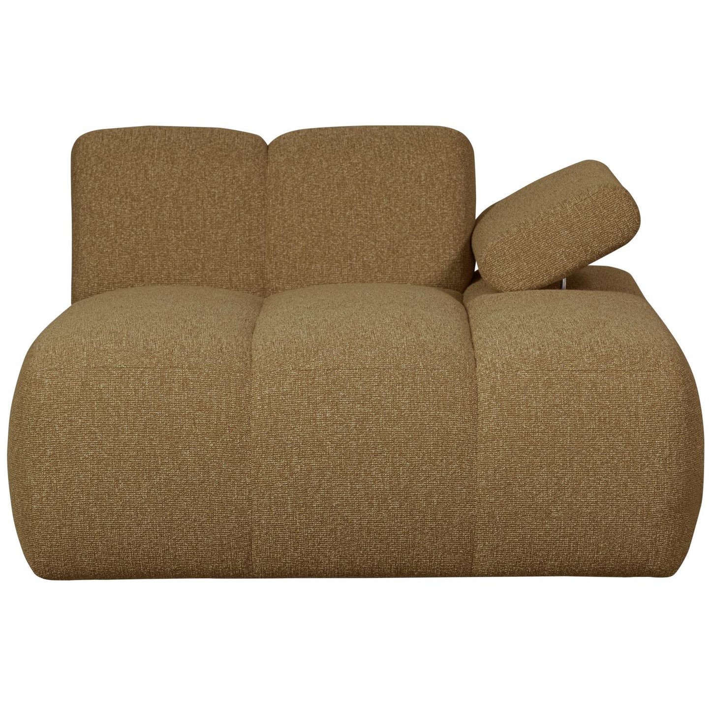 WOOOD Mojo chaise longue bank arm rechts bouclé Geel/Bruin Melange