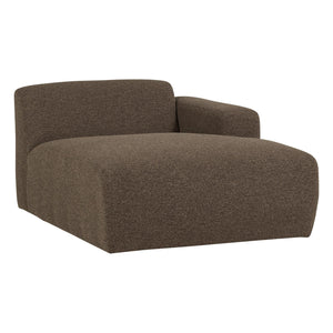 WOOOD Mojo Base chaise longue bank arm rechts bouclé Bruin