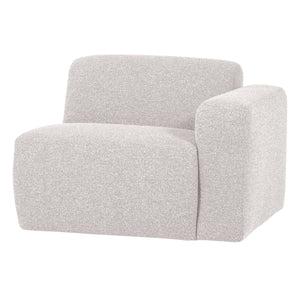 WOOOD Mojo Base 1-zits bank arm rechts bouclé Ecru