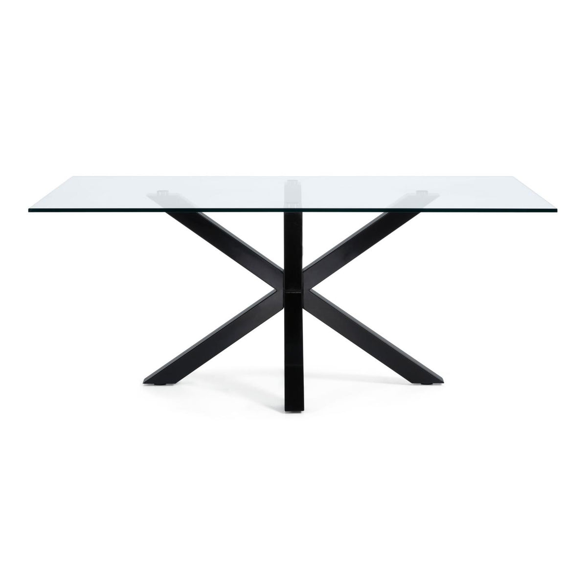 Kave Home Argo eettafel rechthoek 200x100 cm Clear/Black