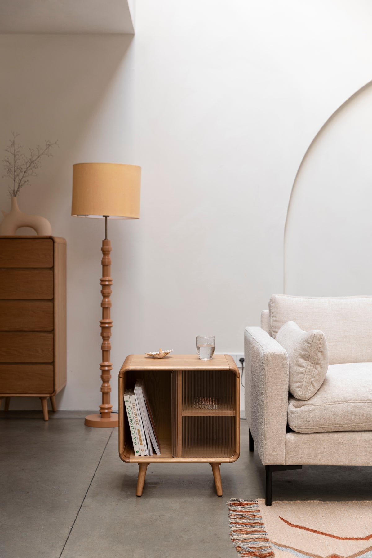 Zuiver Side Table / Bed Stand Rise Natural