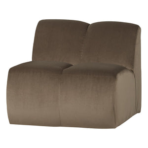 WOOOD Mojo 1-zits bank velvet Taupe