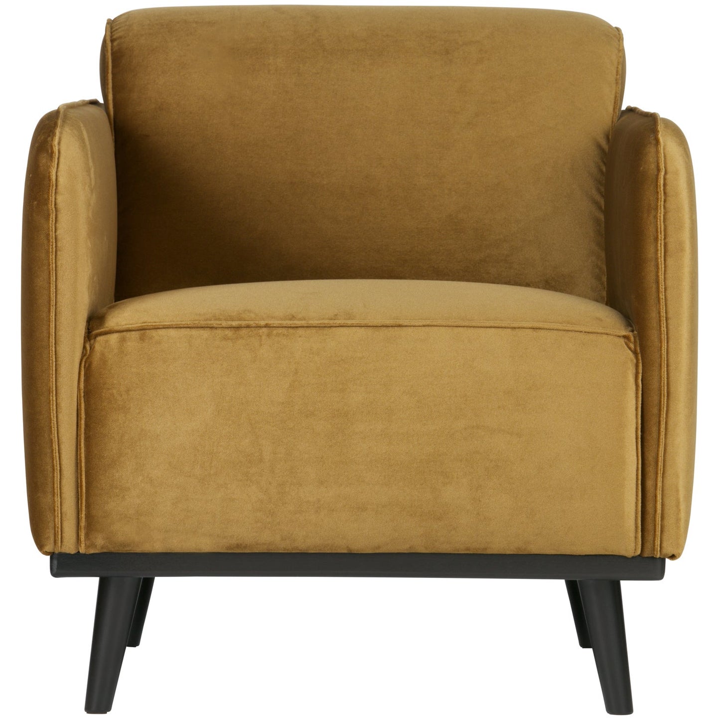 WOOOD Statement fauteuil met arm Velvet Honinggeel