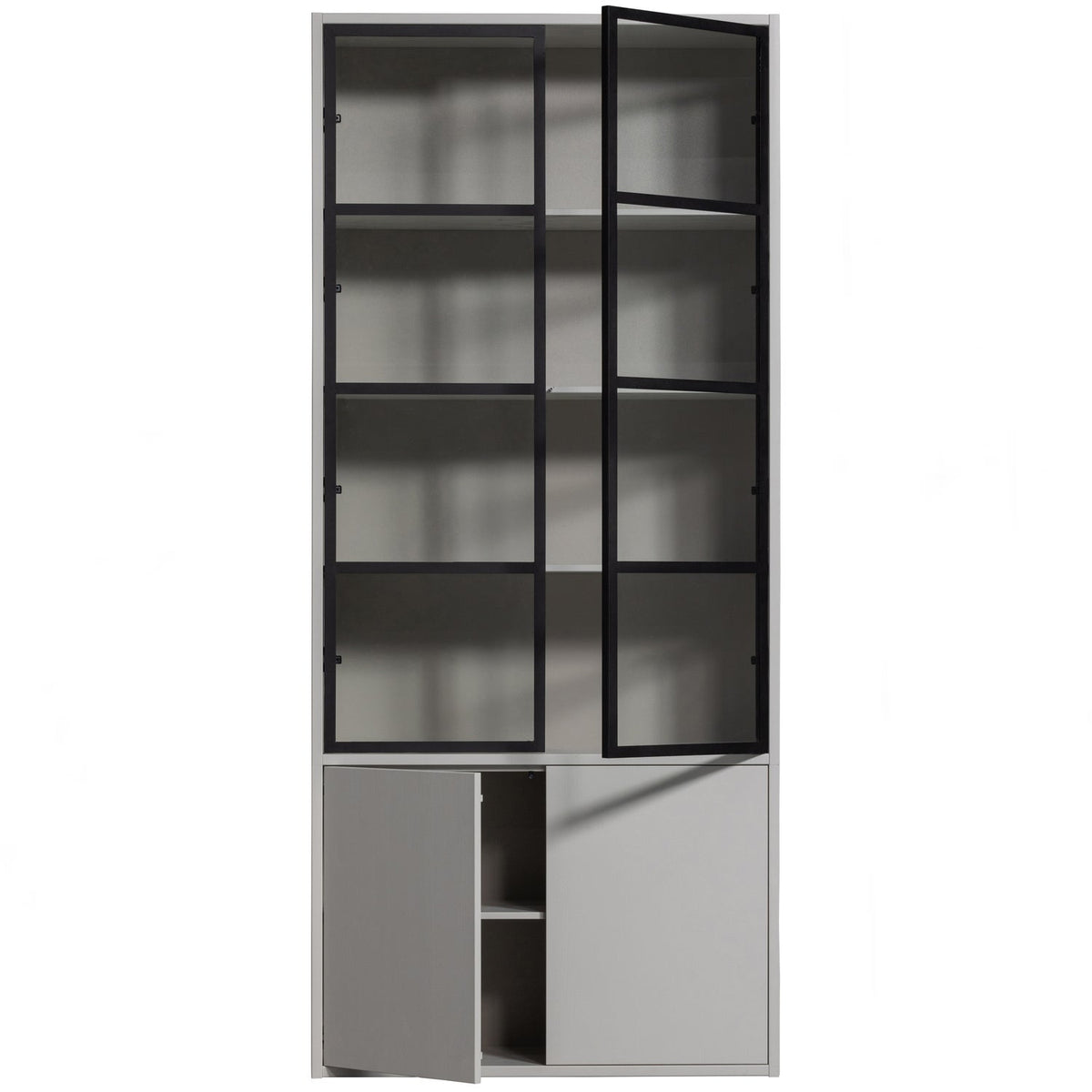vtwonen Basic 4-deurs vitrinekast Mist