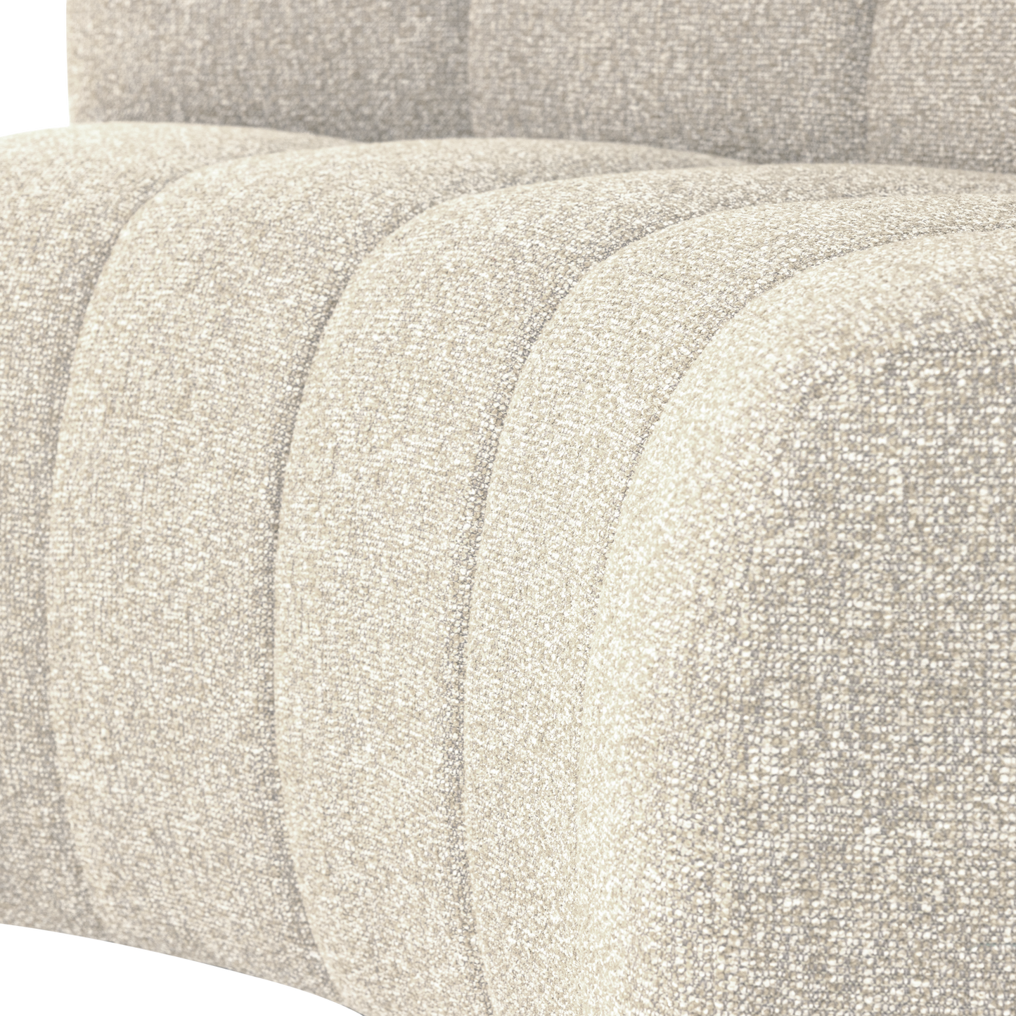 WOOOD Mojo eetbank halfronde hoek rugleuning Bouclé Beige