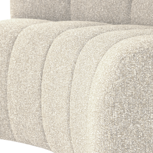 WOOOD Mojo eetbank halfronde hoek rugleuning Bouclé Beige