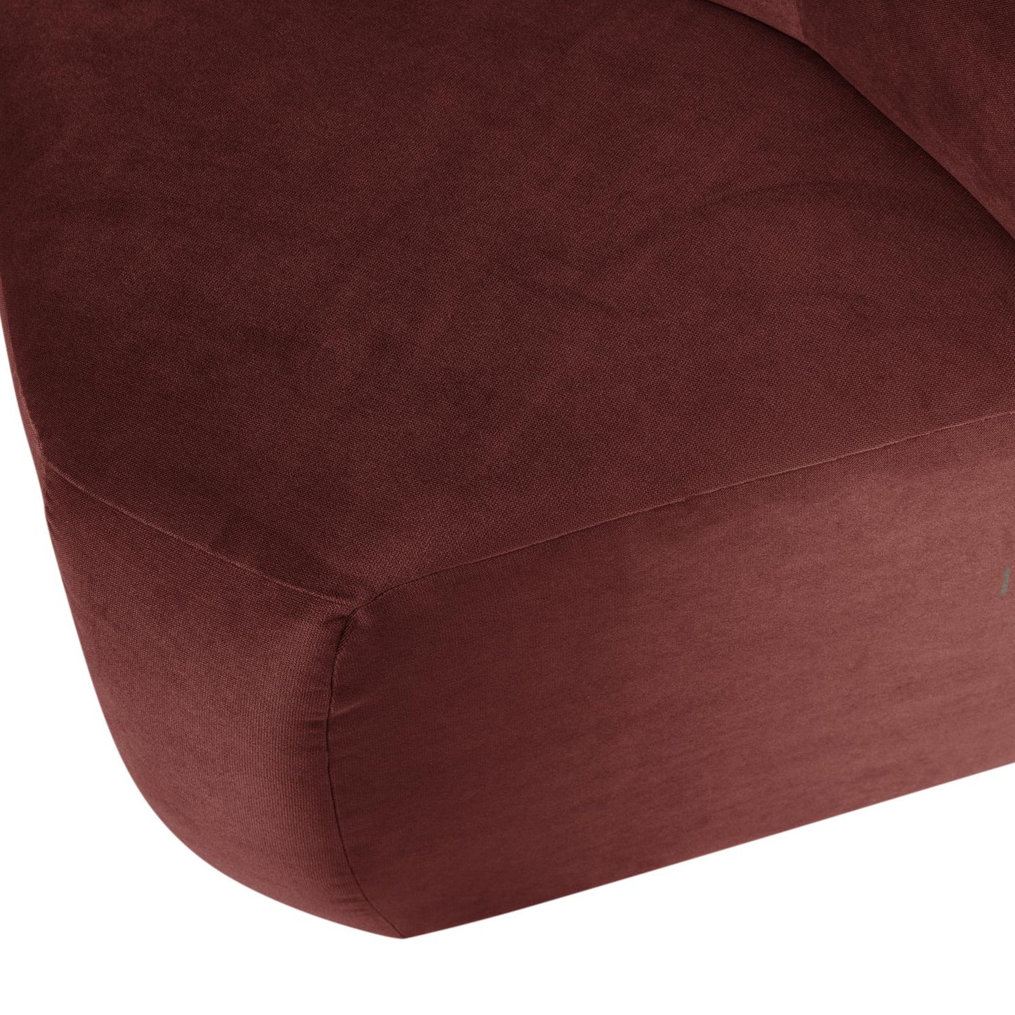 WOOOD Mojo Base eetbank hoek met rugleuning velvet Kastanjebruin
