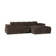 WOOOD Mojo chaise longue bank rechts ribstof Bruin