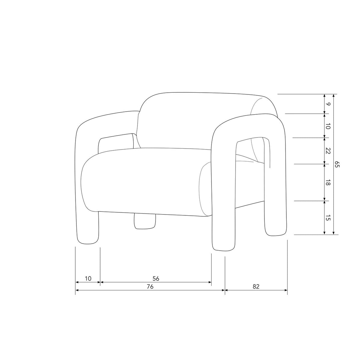 WOOOD Lenny fauteuil Goud/Geel