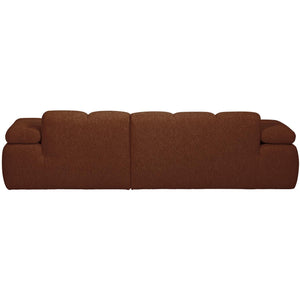 WOOOD Mojo chaise longue bank rechts bouclé Roestbruin Melange