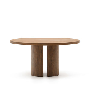 Kave Home Nealy eettafel Ø150 cm Walnoot
