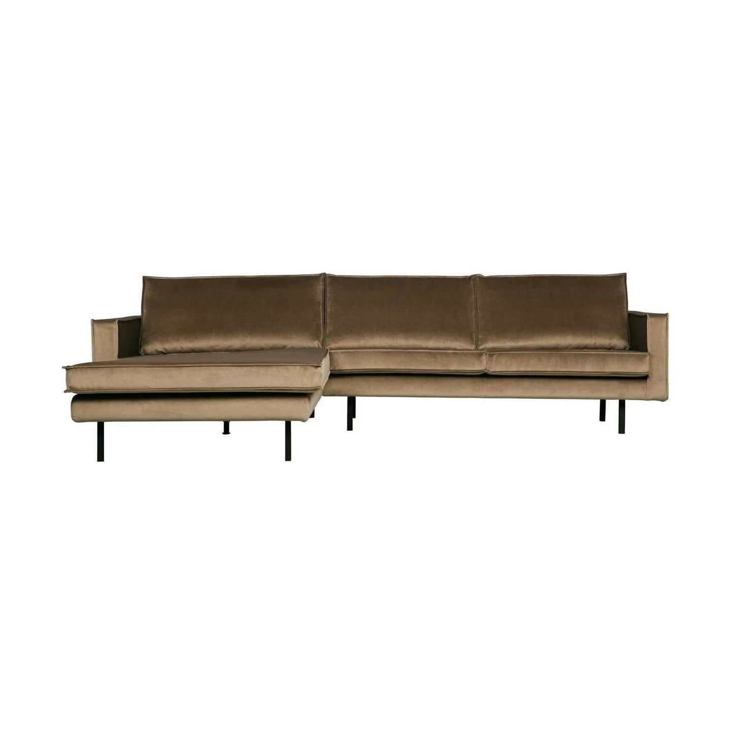 WOOOD Rodeo bank chaise longue links velvet Taupe