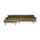 WOOOD Rodeo bank chaise longue links velvet Taupe