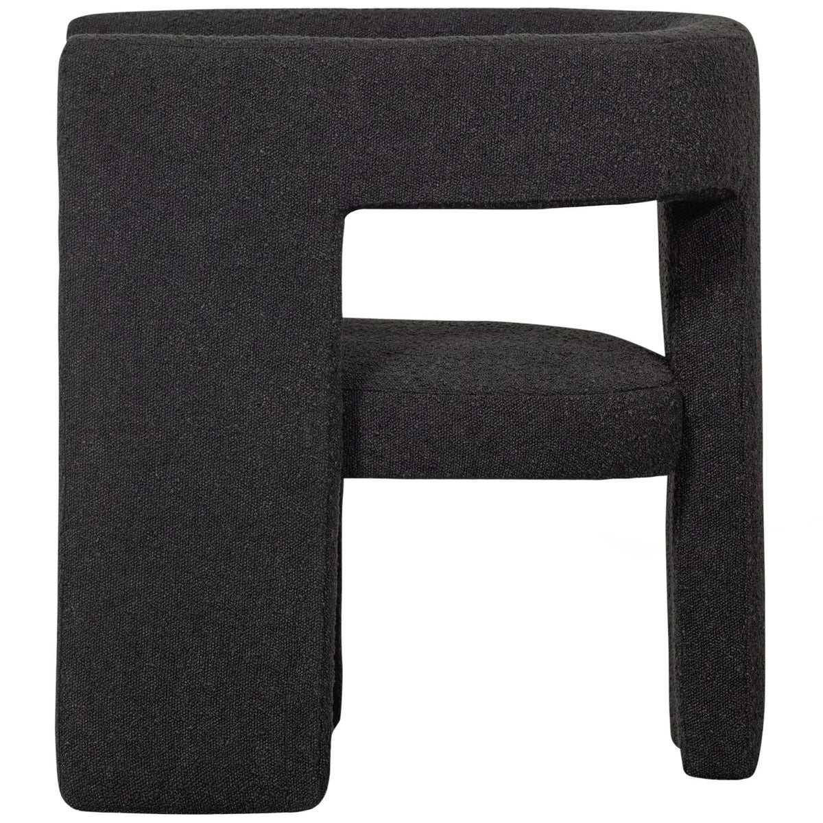 WOOOD Tiwa fauteuil bouclé Donkergrijs