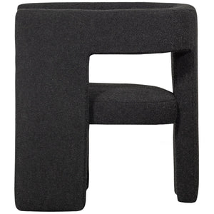 WOOOD Tiwa fauteuil bouclé Donkergrijs