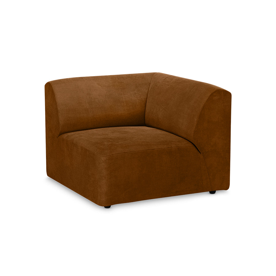 HKliving Jax bank right corner Royal Velvet Caramel