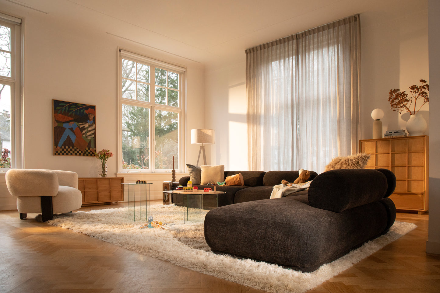 Zuiver Raster dressoir laag Naturel