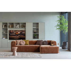 WOOOD Bean hoekbank rechts Chenille Velvet Terra