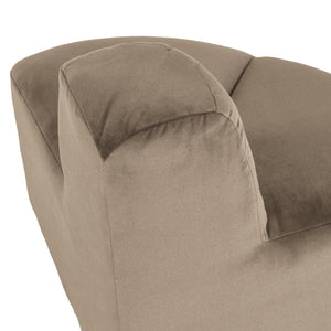 WOOOD Mojo eetbank hoek rond rugleuning velvet Khaki