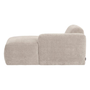 WOOOD Mojo Base chaise longue bank arm rechts rib Ecru