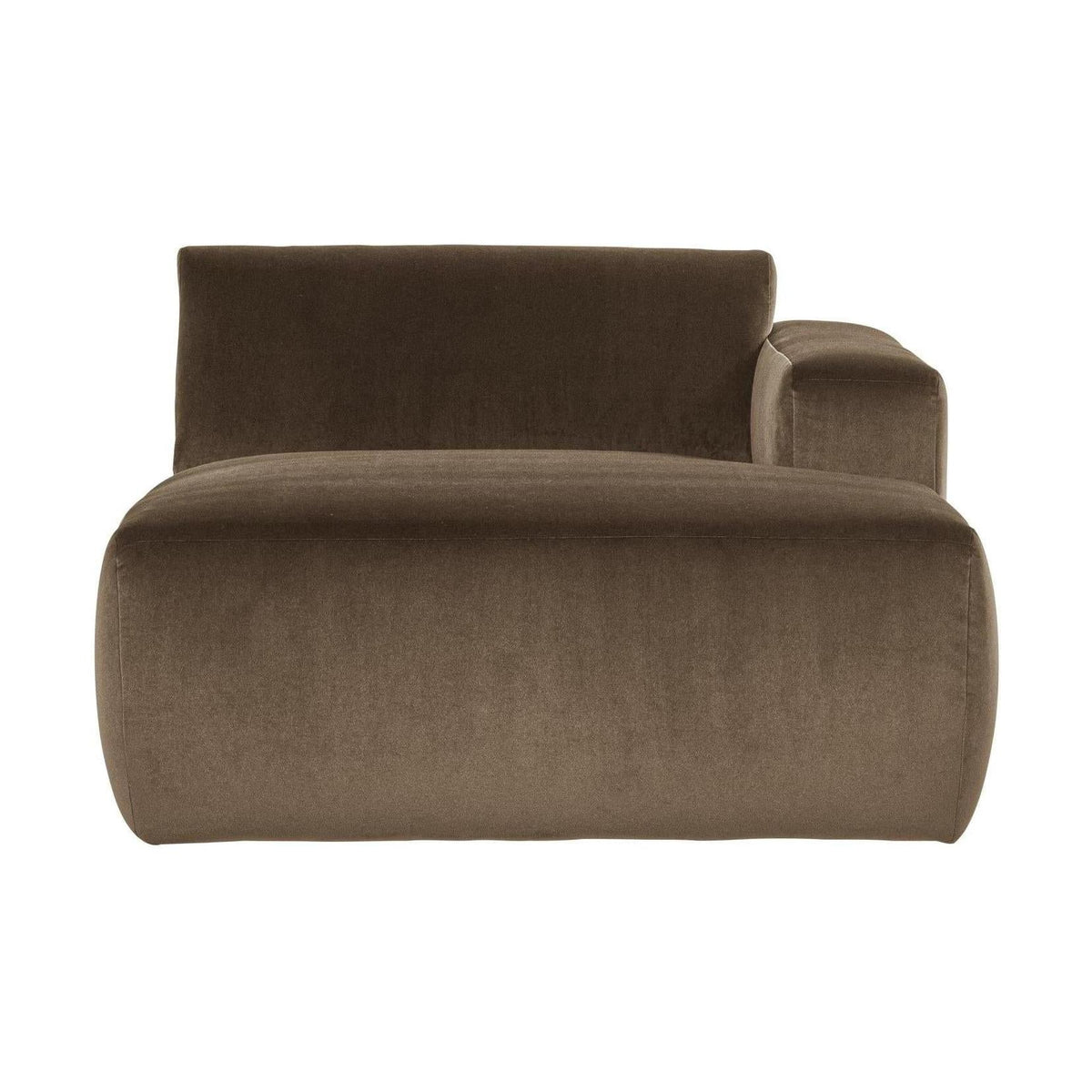 WOOOD Mojo Base chaise longue bank arm rechts velvet Taupe