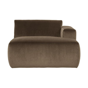 WOOOD Mojo Base chaise longue bank arm rechts velvet Taupe
