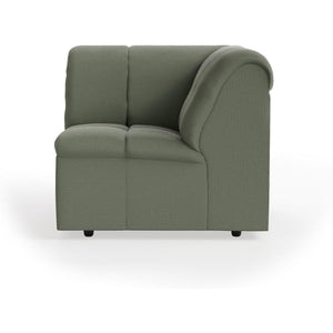 HKliving Wave bank corner Linen Army Green