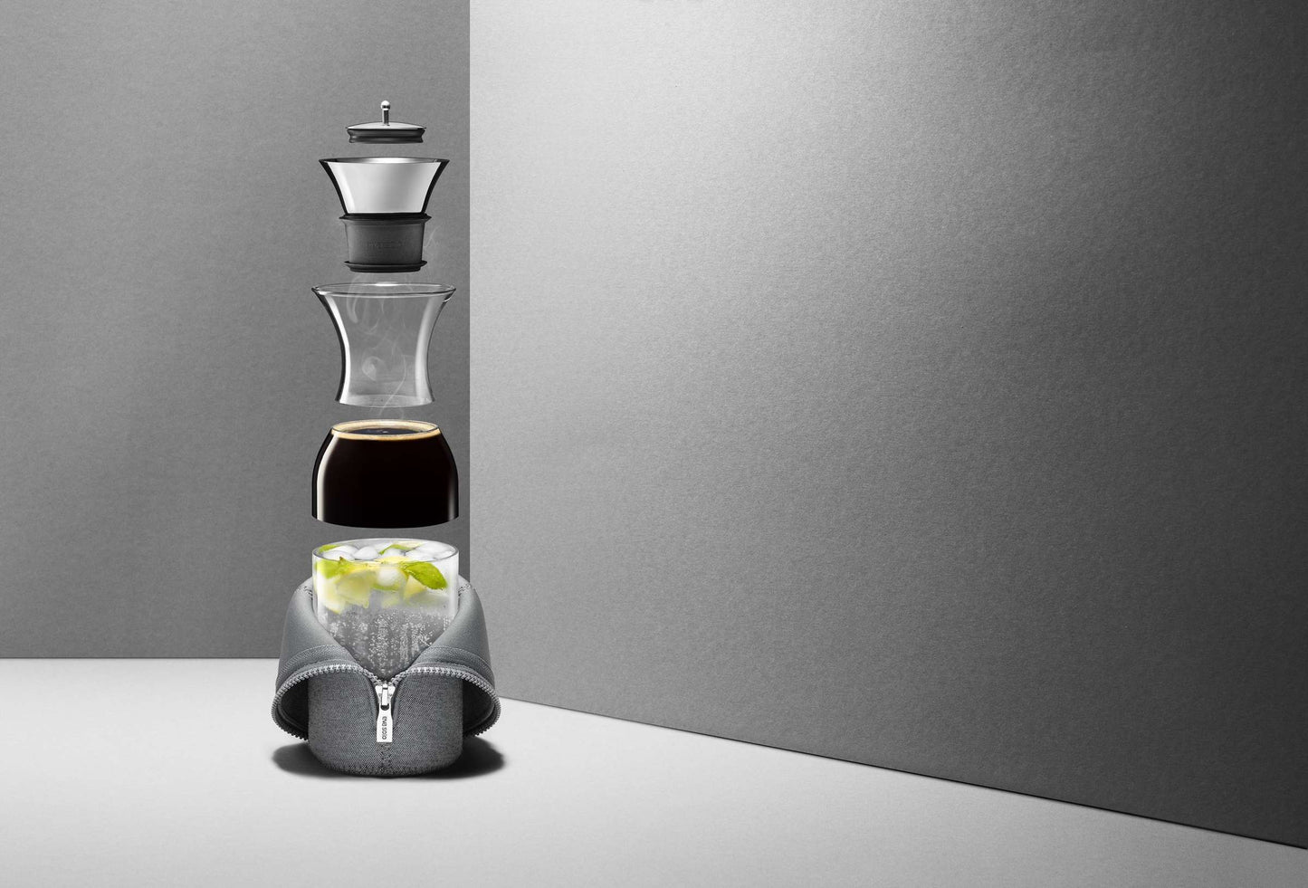 Eva Solo Fridge Karaf met hoes 1 liter Zwart