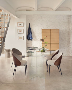 Kave Home Vedrana hoge buffetkast 4-deurs eiken