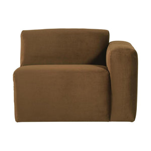 WOOOD Mojo Base 1-zits bank arm rechts velvet Honinggeel