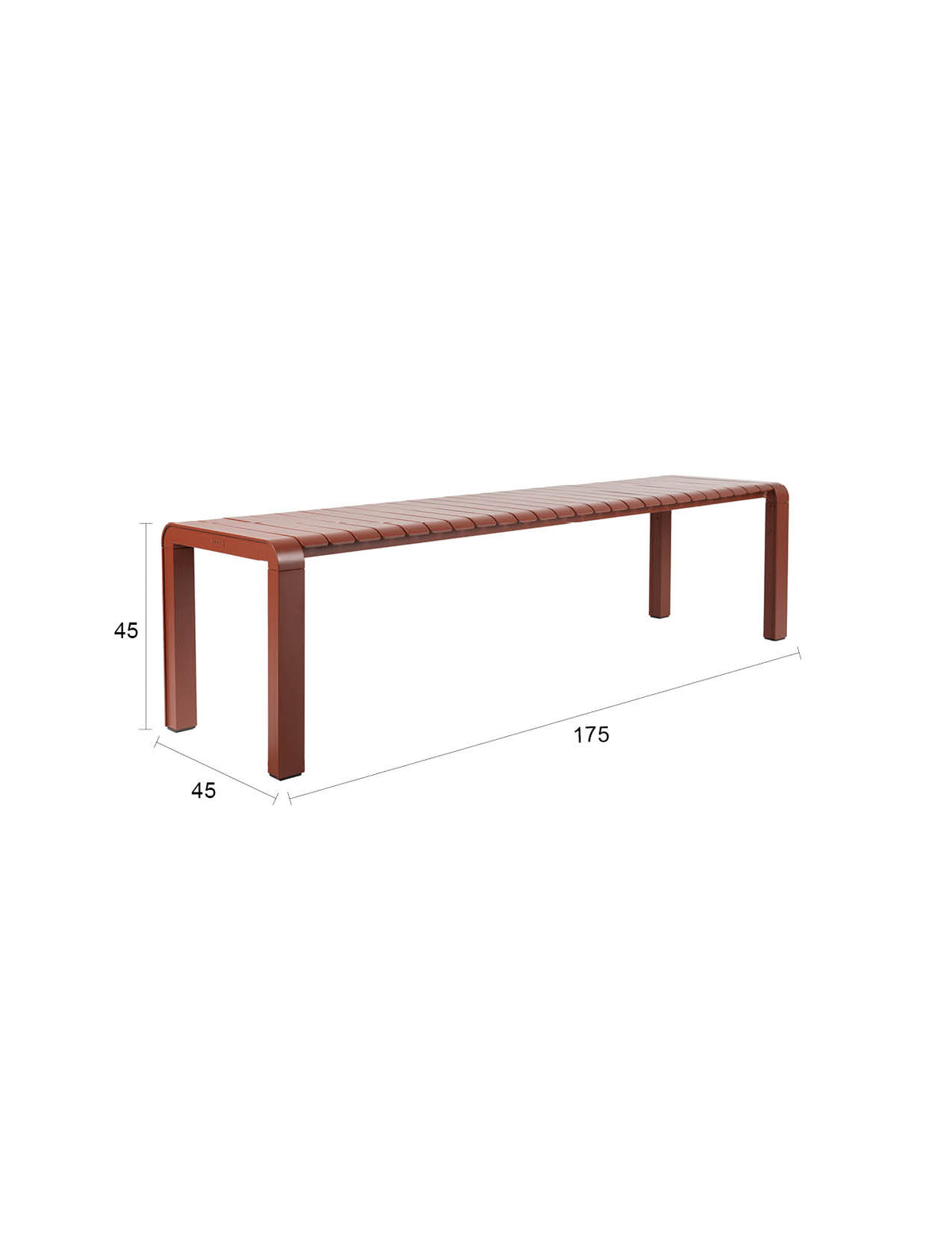 Zuiver Vondel tuinbank L175 Red