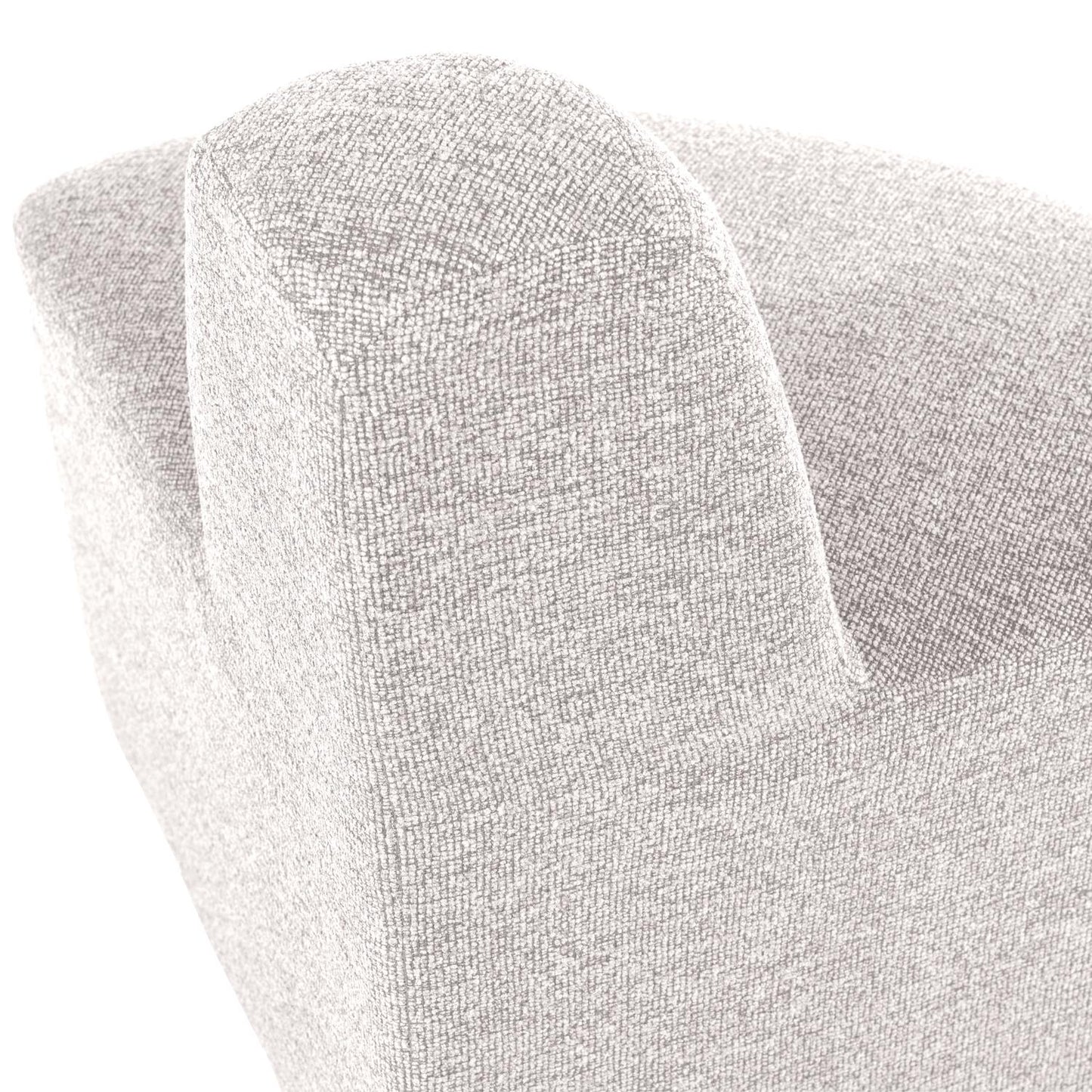 WOOOD Mojo Base eetbank hoek rond rugleuning bouclé Ecru