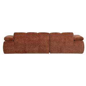 WOOOD Mojo chaise longue bank links ribstof Roestbruin
