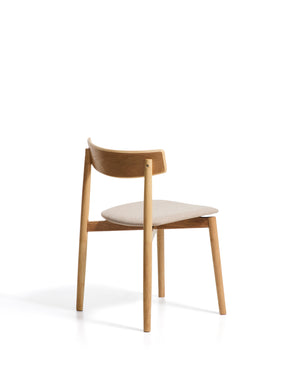 Kave Home Evera eetkamerstoel chenille Grey/Beige