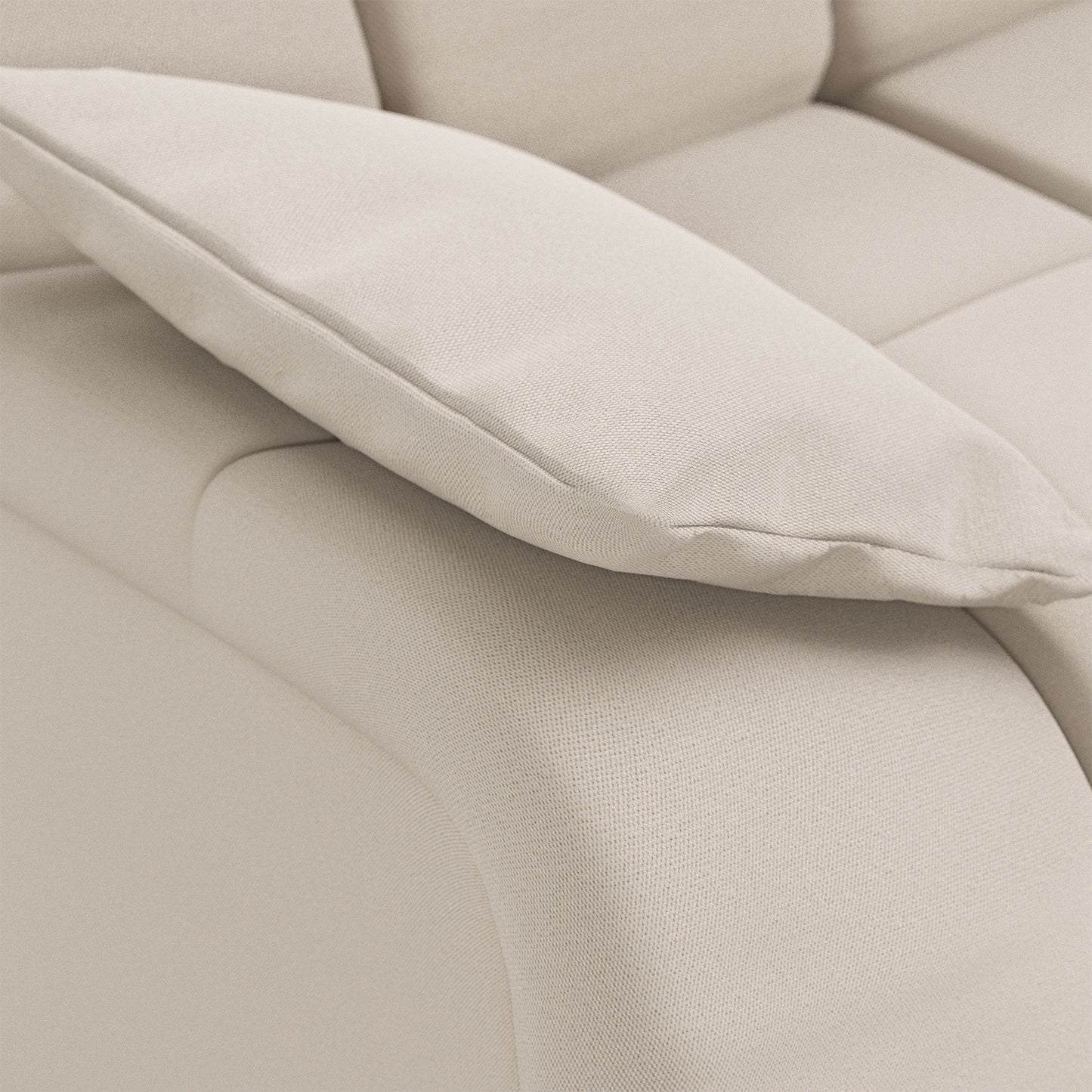 HKliving Wave bank left low arm Cosy Beige