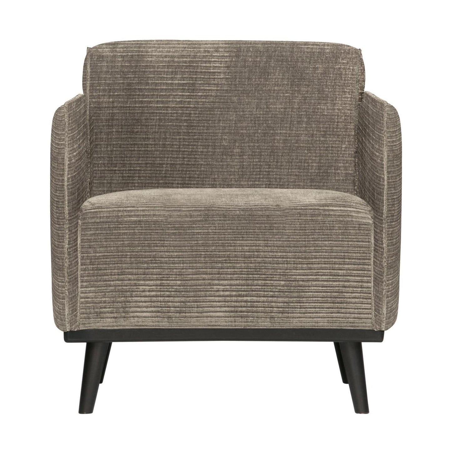 WOOOD Statement fauteuil met arm Ribstof Kleigrijs
