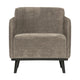 WOOOD Statement fauteuil met arm Ribstof Kleigrijs