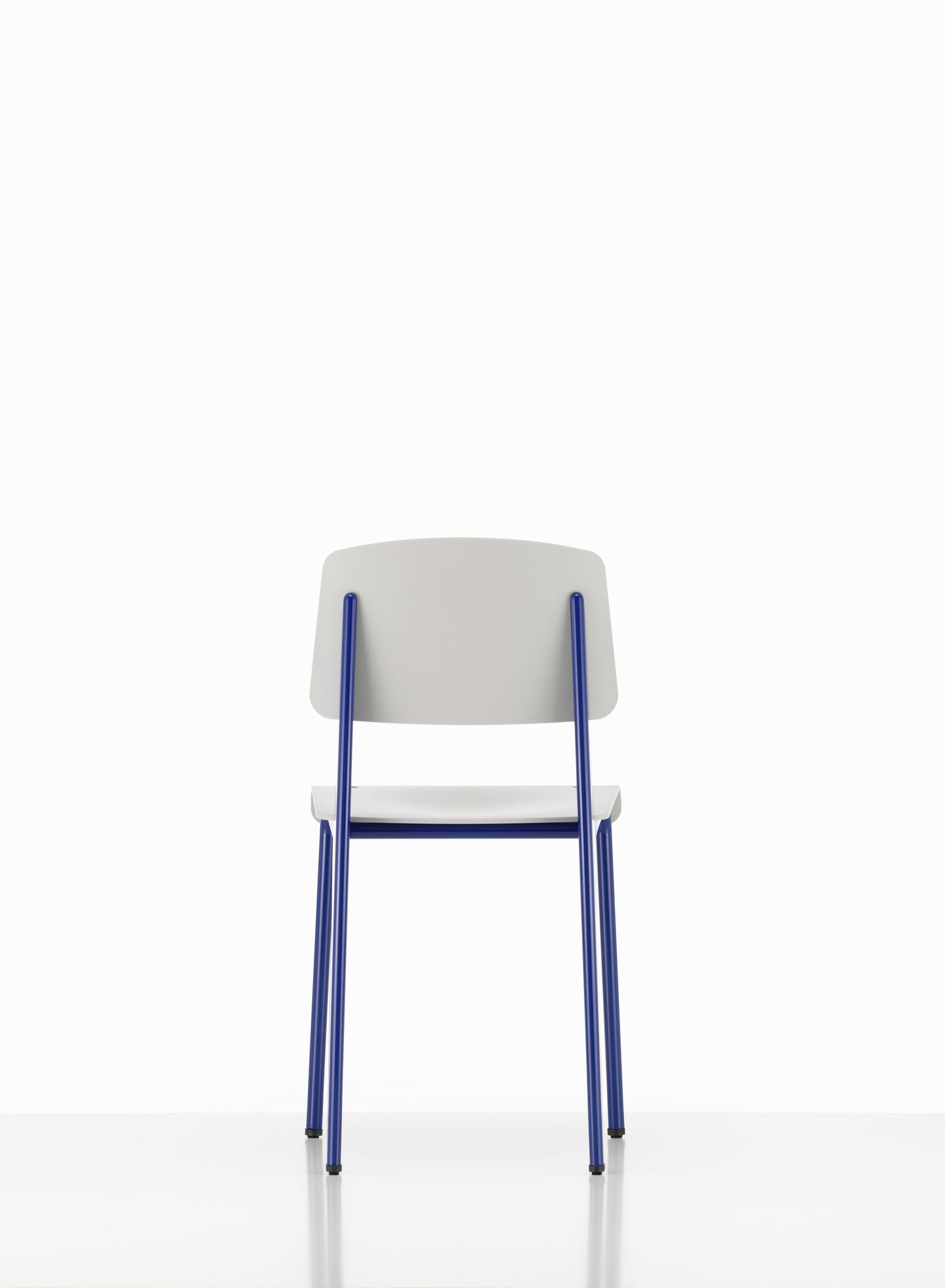 Vitra Standard SP eetkamerstoel warmgrey - marcoule bleu