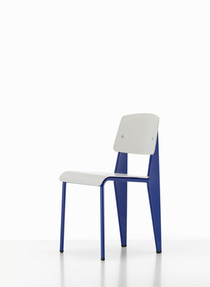 Vitra Standard SP eetkamerstoel warmgrey - marcoule bleu