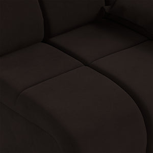 HKliving Wave bank right low arm Royal Velvet Espresso