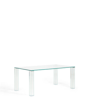 Kave Home Adularia eettafel 165x90 Transparant