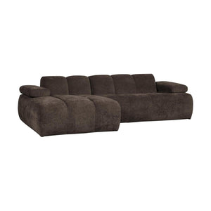 WOOOD Mojo chaise longue bank links ribstof Bruin