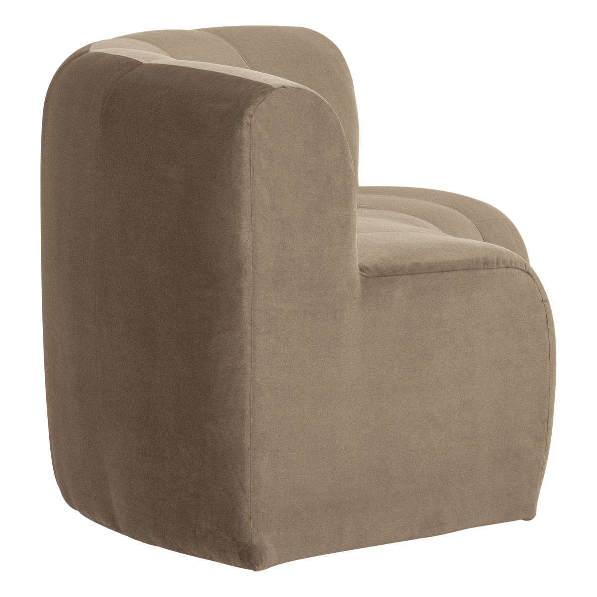WOOOD Mojo Base eetbank halfronde hoek rugleuning velvet Khaki