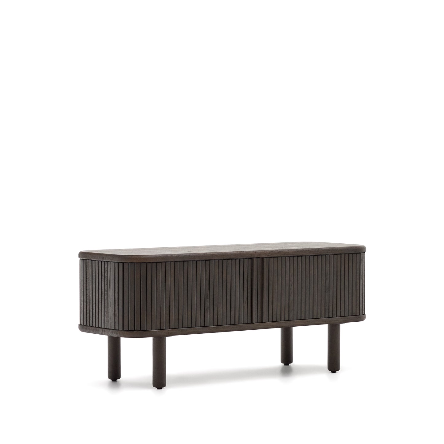 Kave Home Mailen tv-meubel met 2 deuren essen donkere afwerking 120 x 50 cm