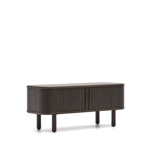 Kave Home Mailen tv-meubel met 2 deuren essen donkere afwerking 120 x 50 cm
